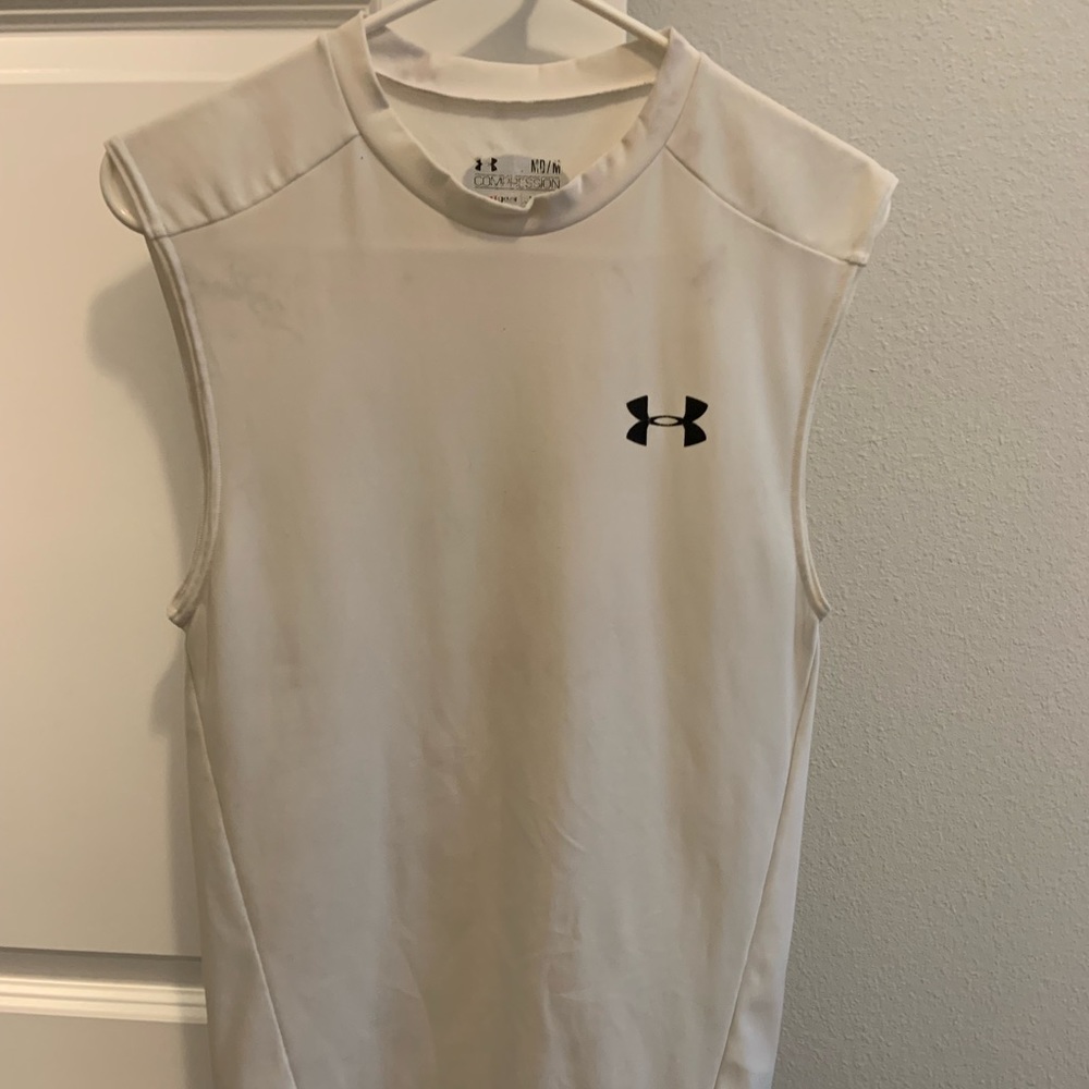 Men’s Under Armor White Compression Tank